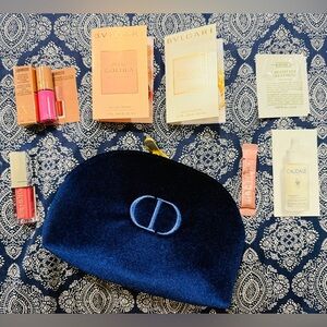 Dior Cosmetic Pouch Midnight Blue with FREEBIES